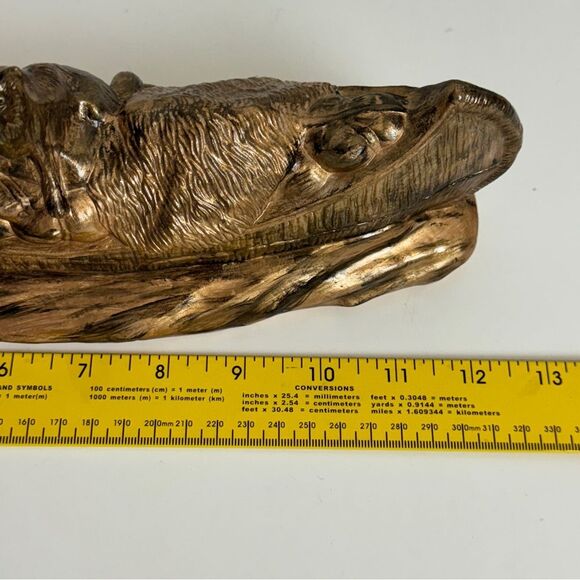 Vintage Handmade Ceramic Bisque Native American Indian Painted Canoe Figurine - Picture 7 of 9